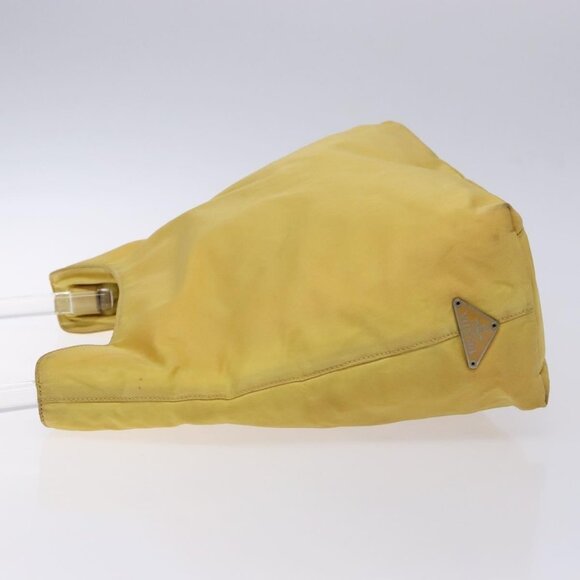 PRADA Shoulder Bag Nylon Plastic Yellow Silver Auth - Picture 5 of 16
